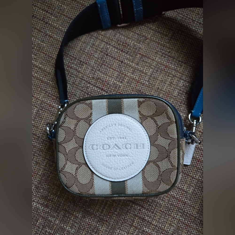 Coach Mini Dempsey Camera Bag - Im/lt Khaki/Blue Multi